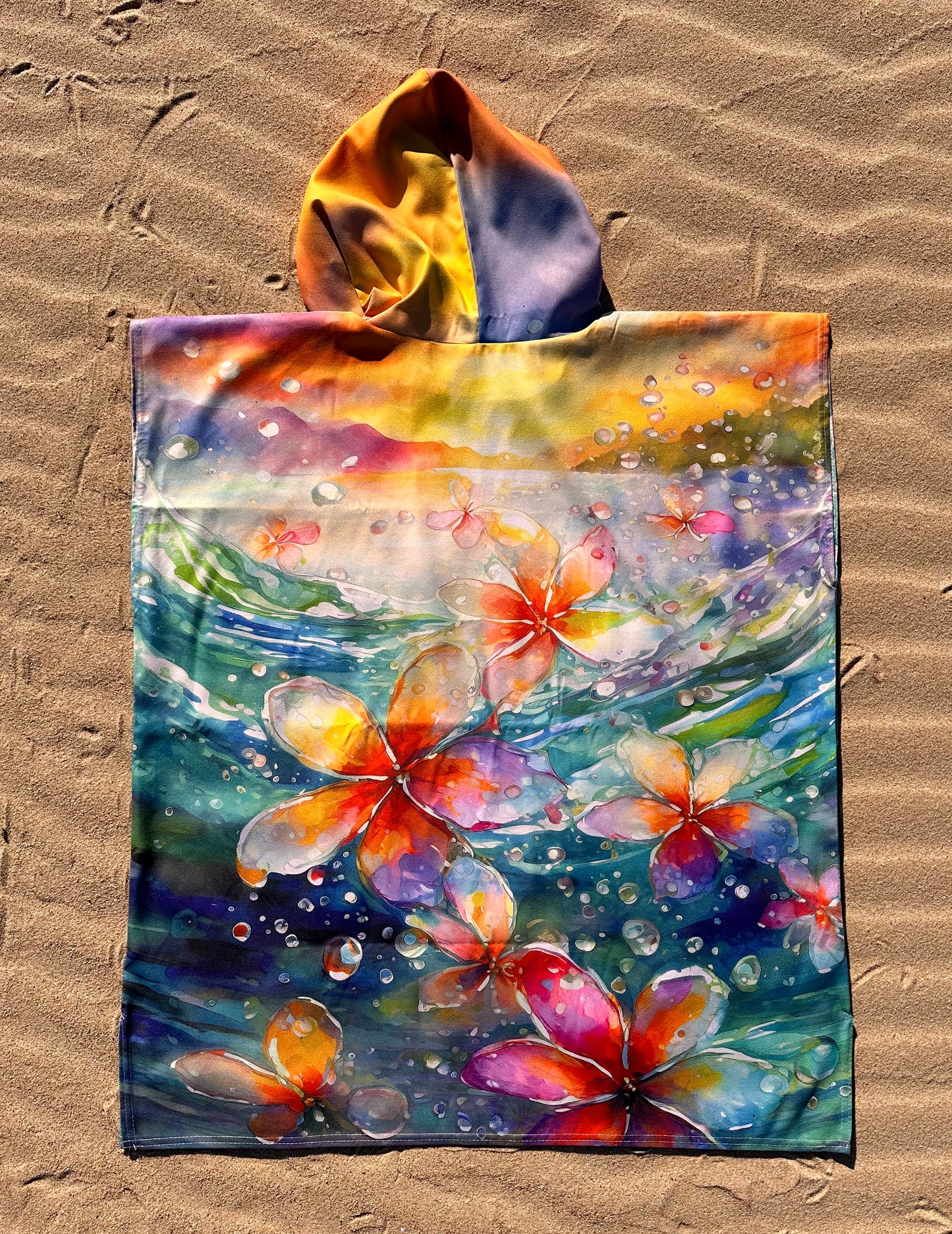 Frangipani Poncho Towel