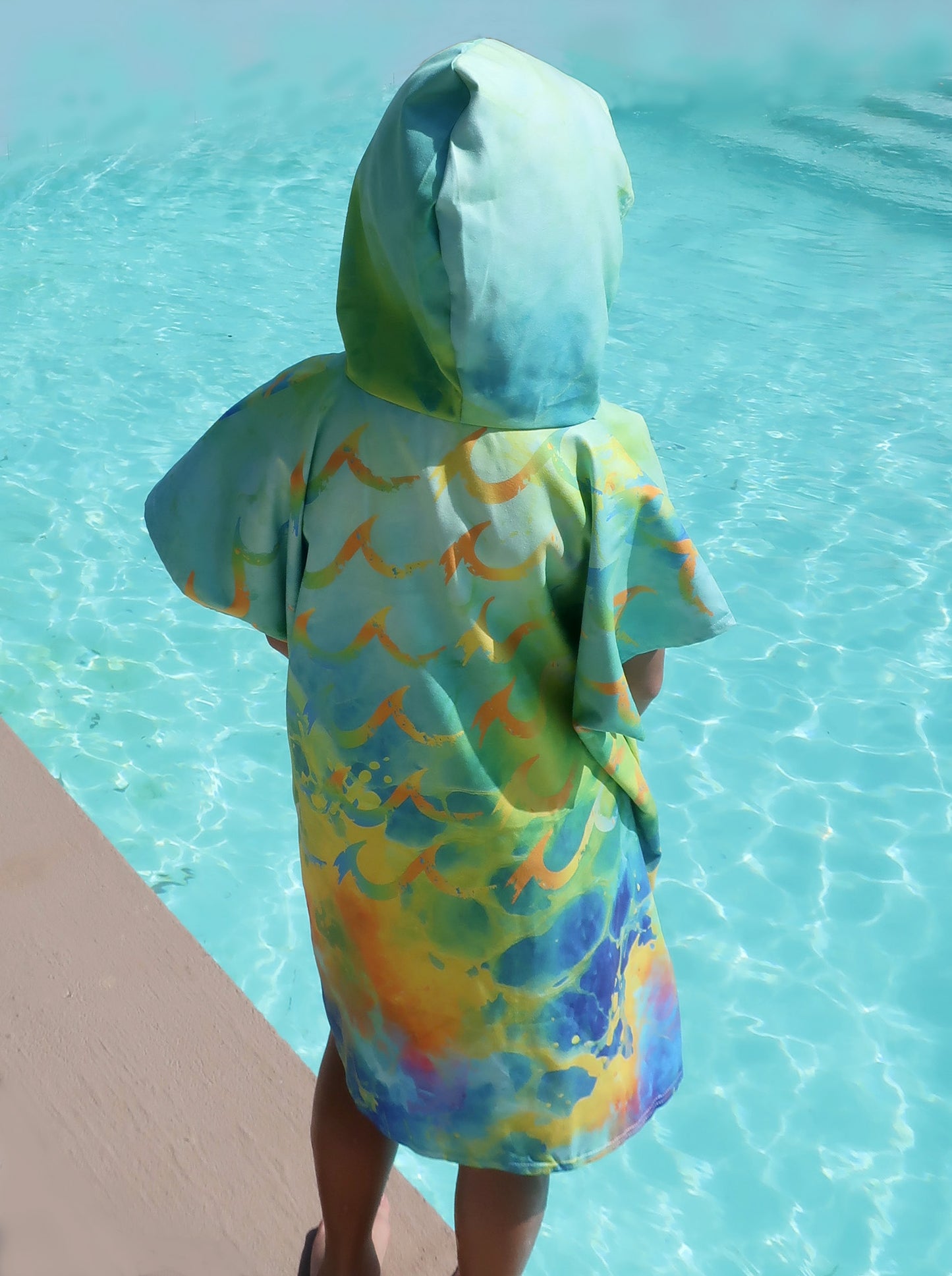 Fluro Wave Poncho Towel