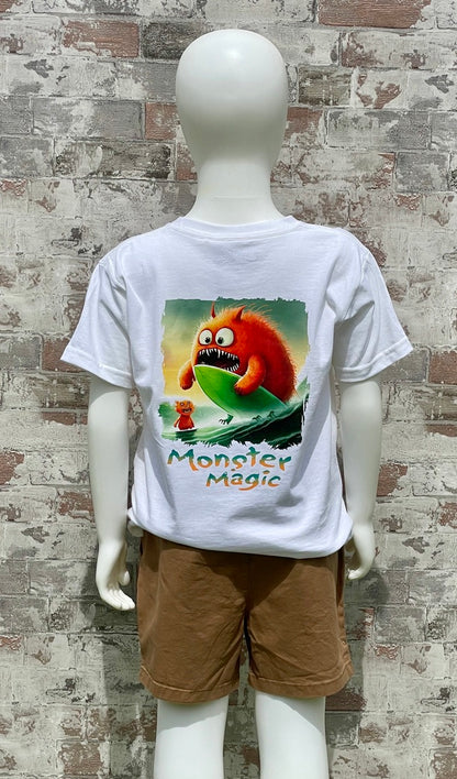 Kids Orange Monster Tee