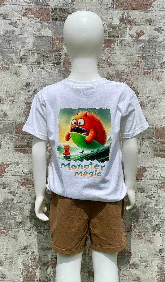 Kids Orange Monster Tee