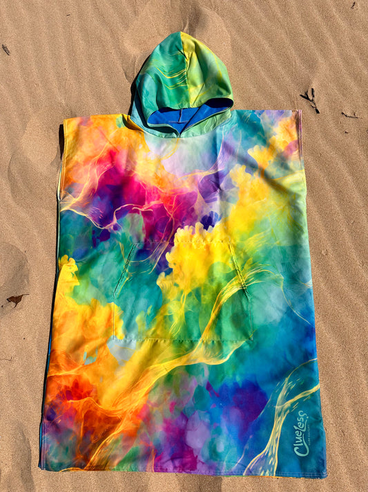 Bright Swirl Poncho Towel