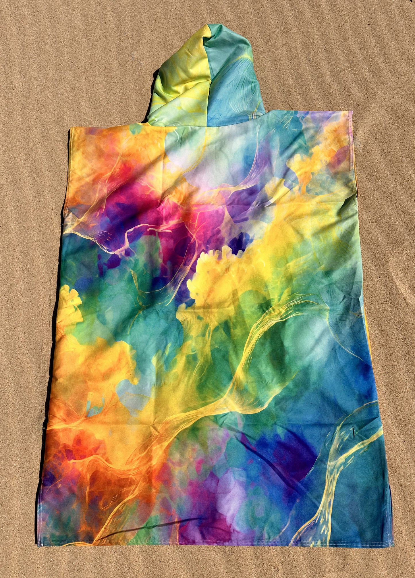 Bright Swirl Poncho Towel