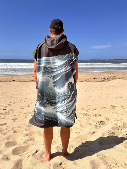Stormy Wave Poncho Towel
