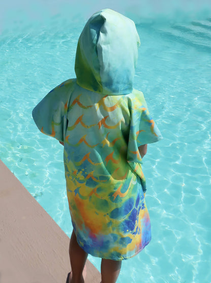 Fluro Wave Poncho Towel